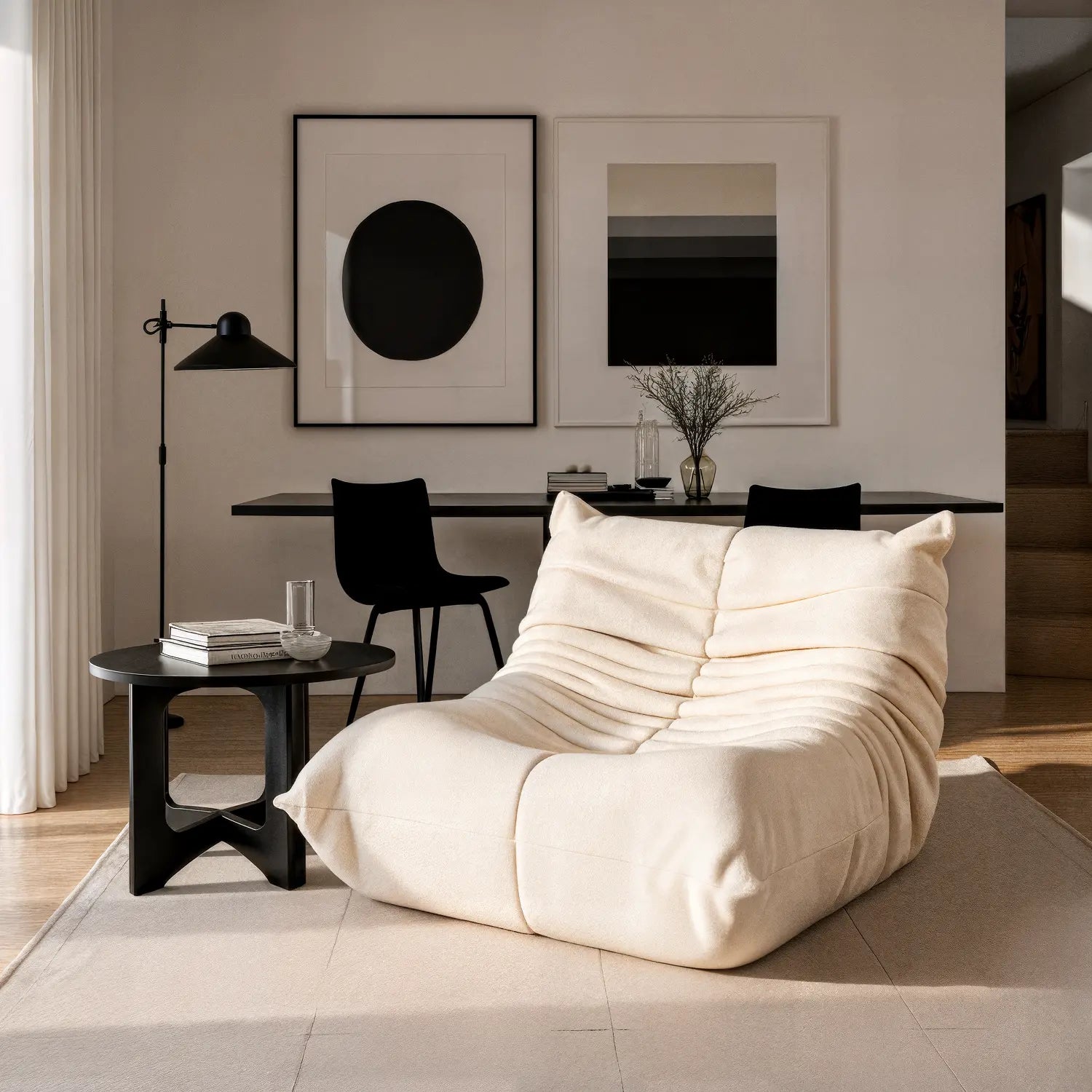 Poltrona na Caixa Cozy - Bouclê Linho