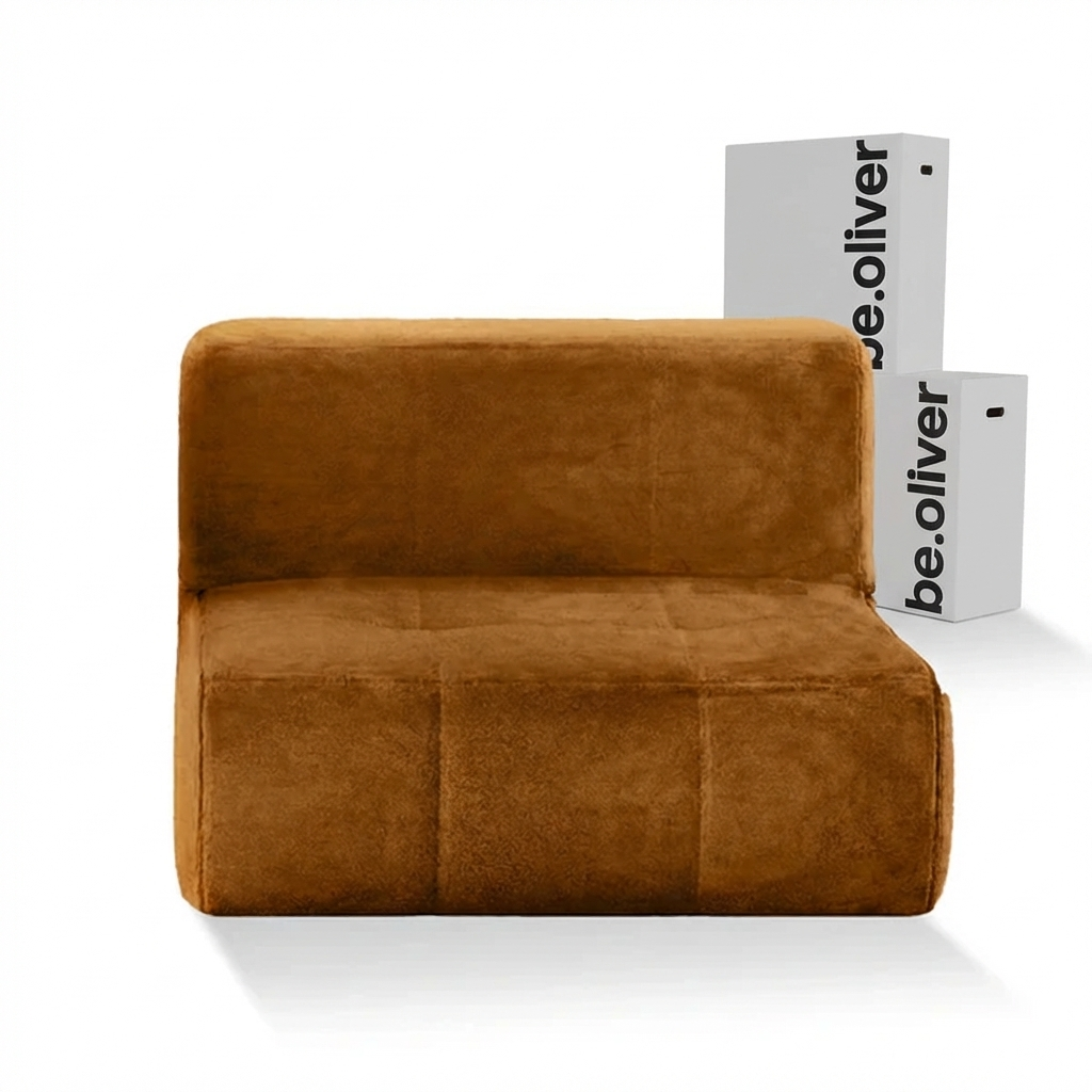 Sofá Modular 1 Lugar Poltrona Poli-couro em poli-couro — visão principal