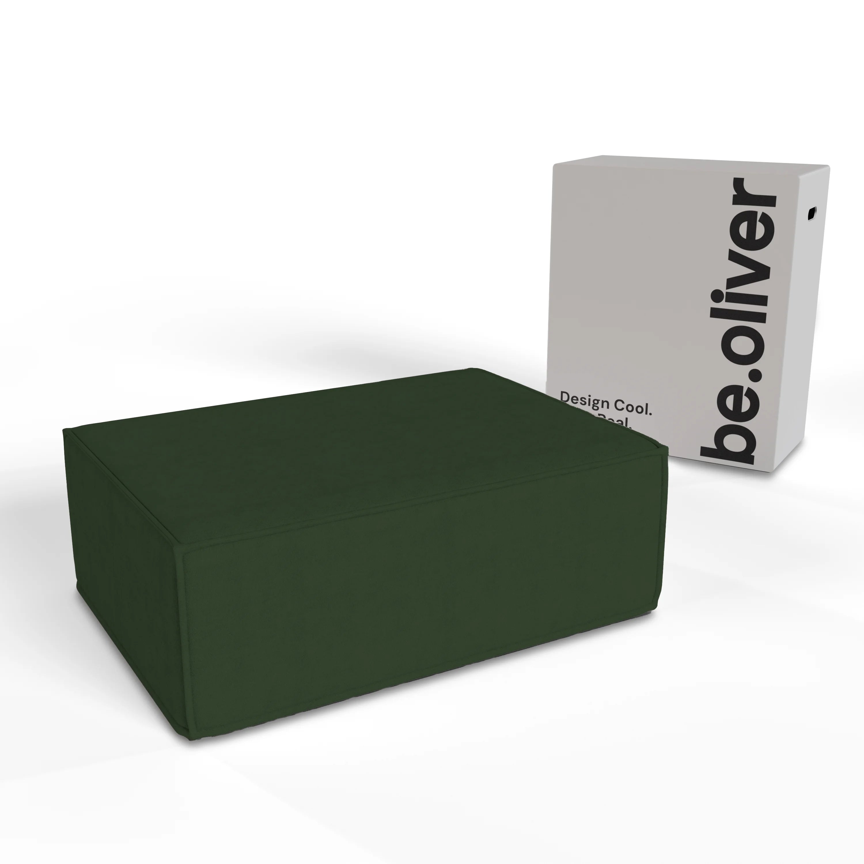 Apoio para Sofá na Caixa Klein - Bouclê Verde Musgo