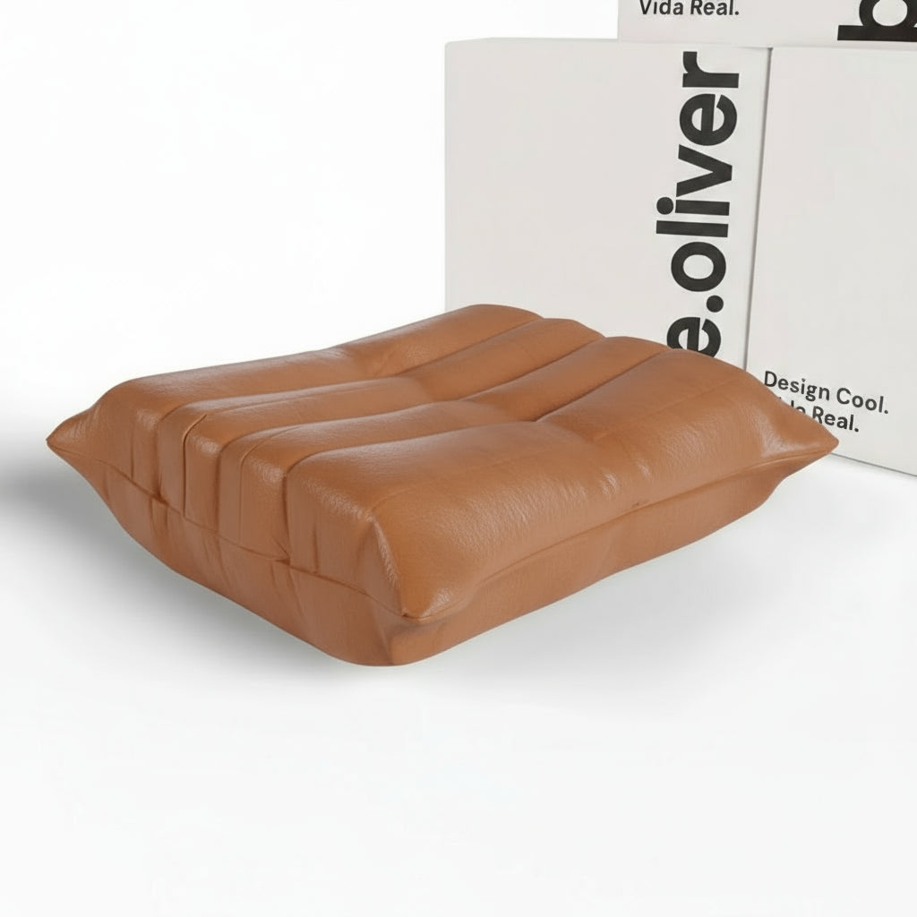 Apoio para Poltrona na Caixa Cozy - Corino Marrom