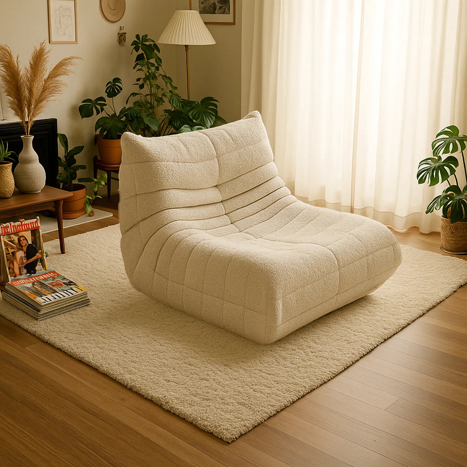 Poltrona Cozy - Bouclé Linho