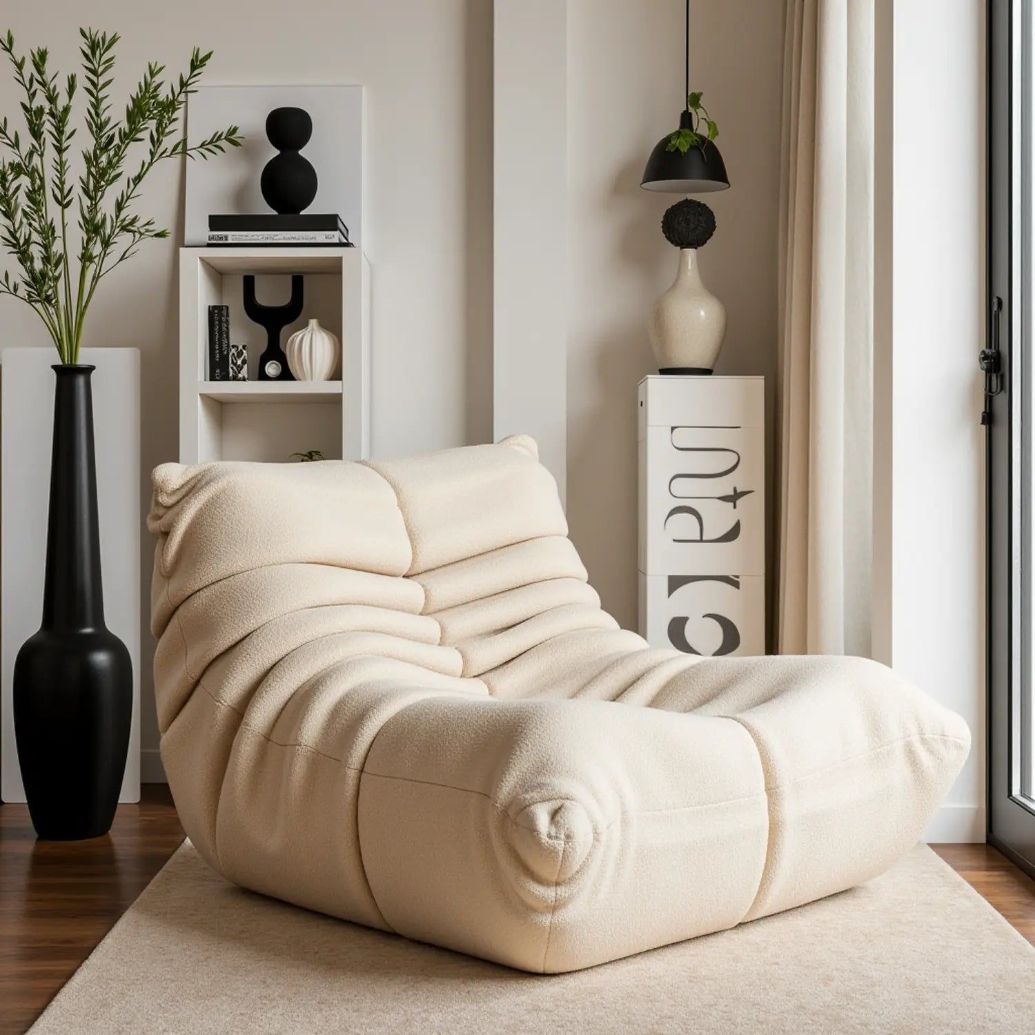 Poltrona na Caixa Cozy - Bouclê Linho