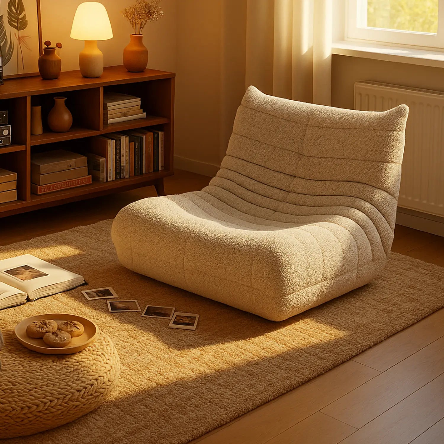 Poltrona Cozy - Bouclé Linho