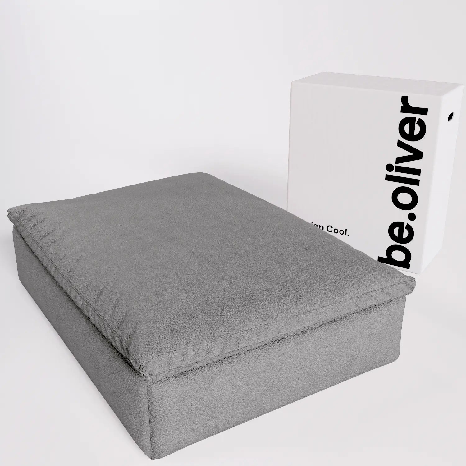 Apoio para Sofá na Caixa American - Bouclé Cinza