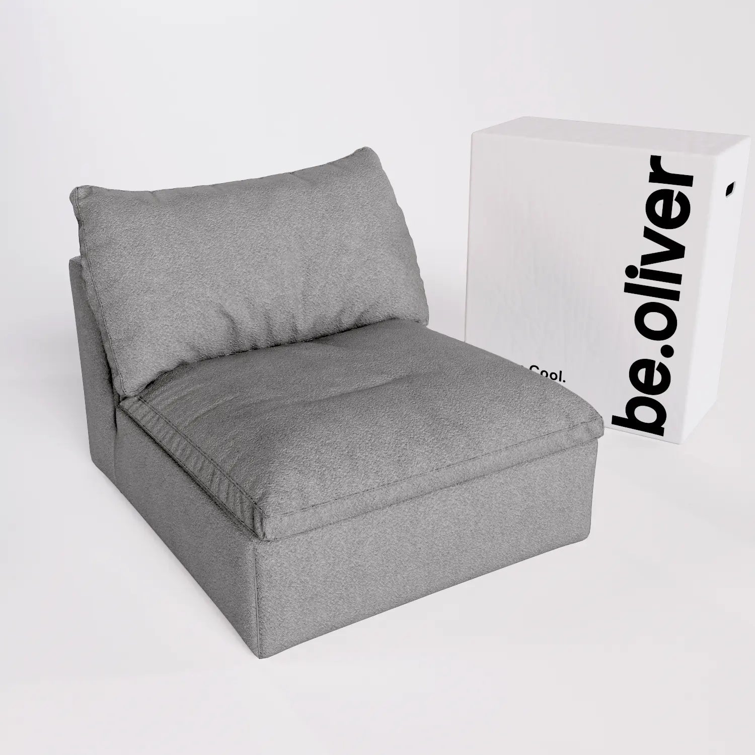 Poltrona para Sofá na Caixa American - Bouclé Cinza